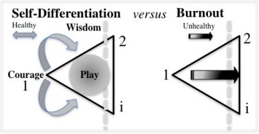 Self-differentiation versus burnout